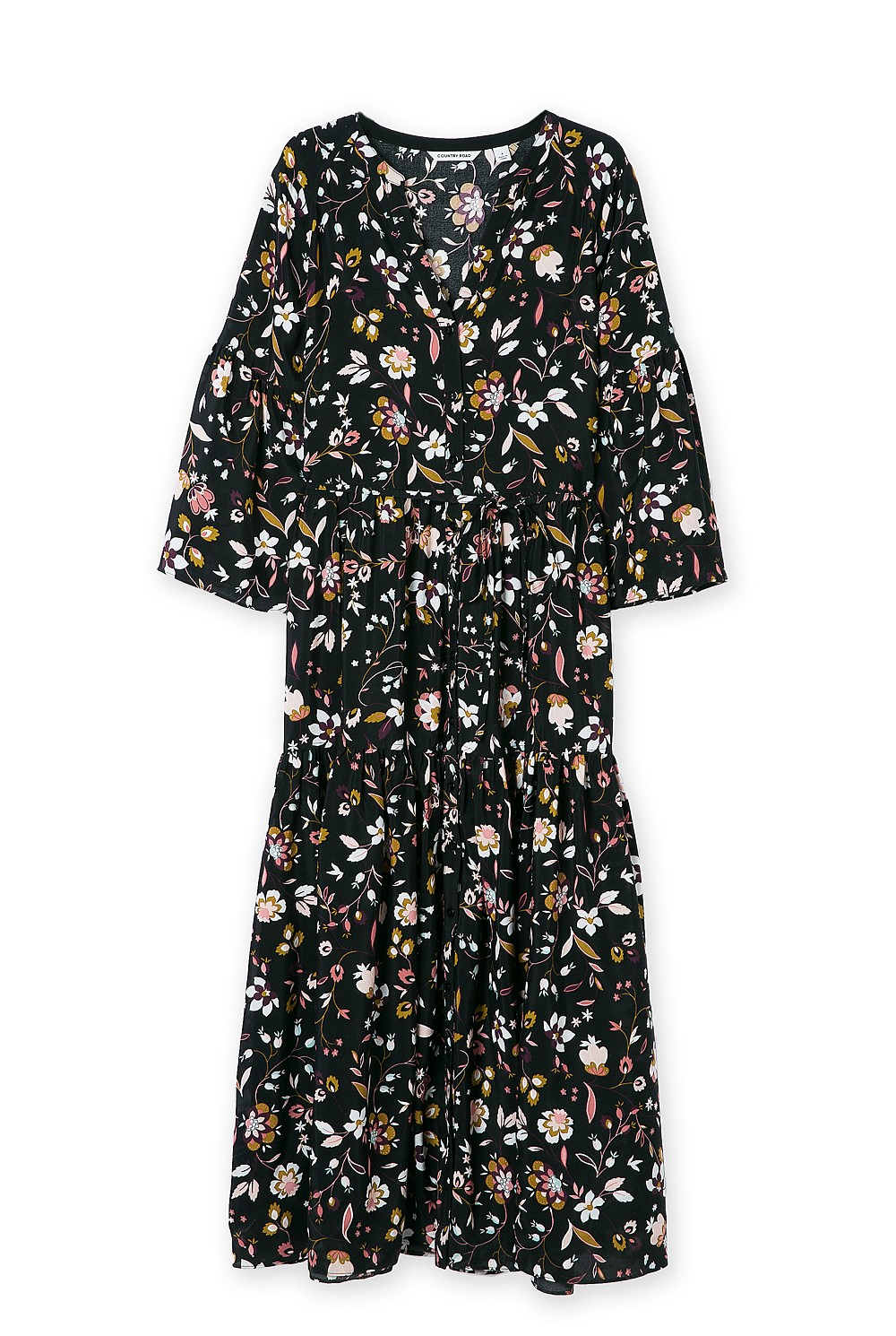 Print Button Through Dress