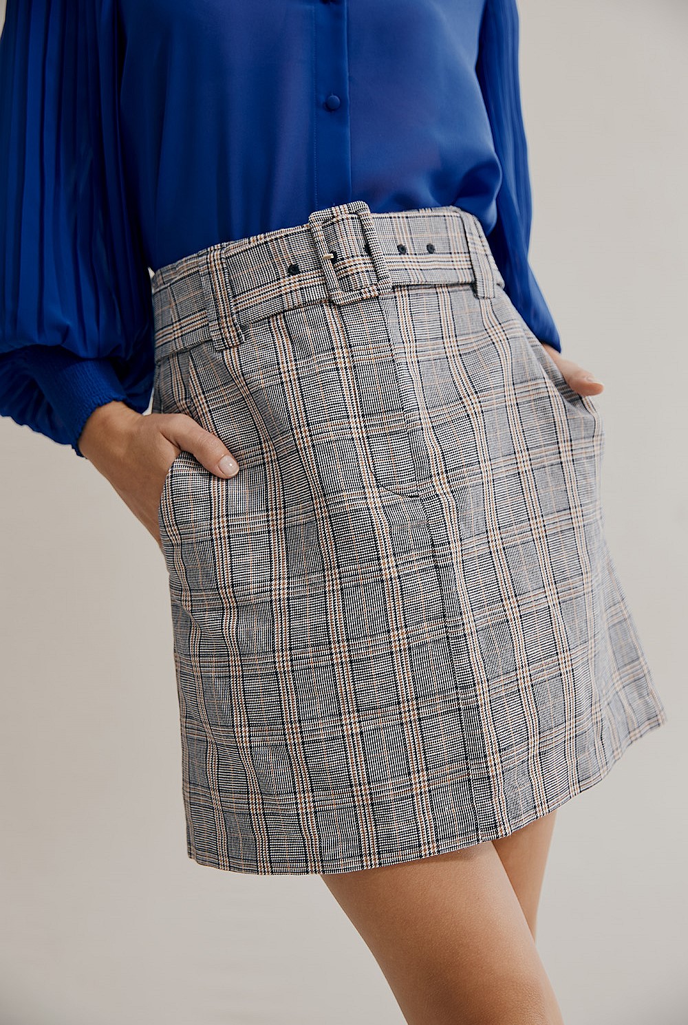 Check Mini Skirt