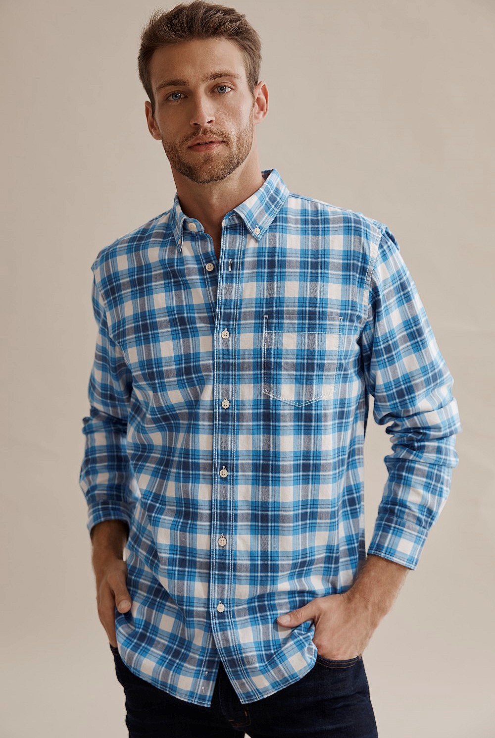 Regular Herringbone Shirt