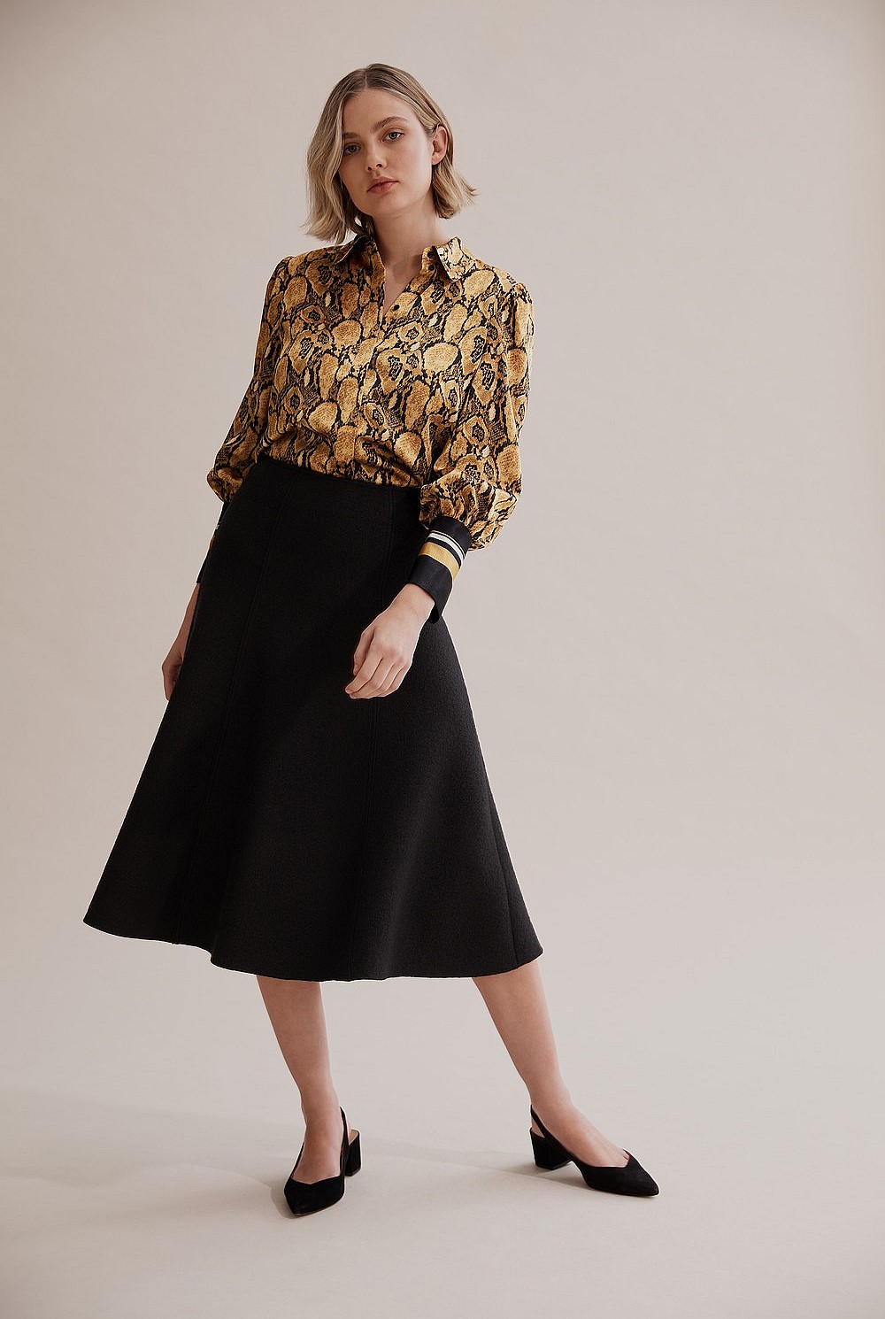 Boiled Wool Skirt