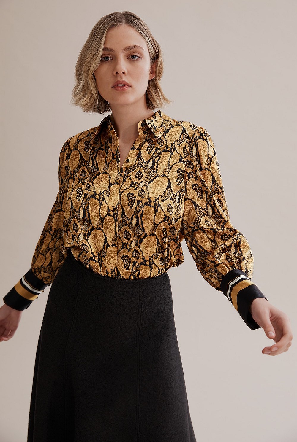 Hammered Snake Print Shirt