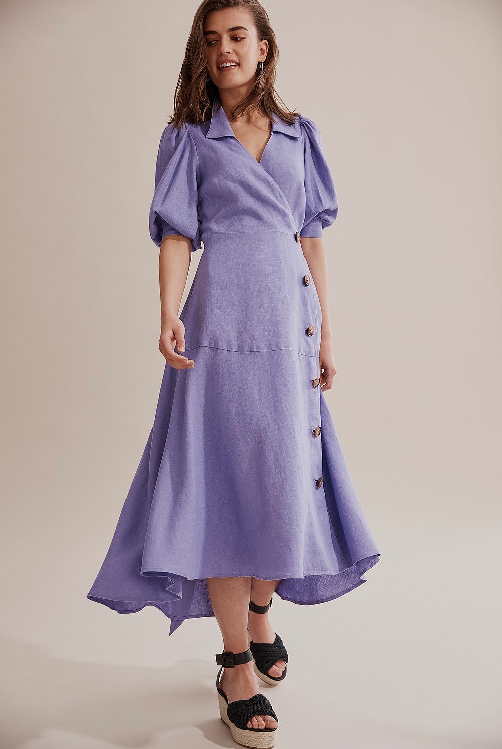 Wrap Linen Dress