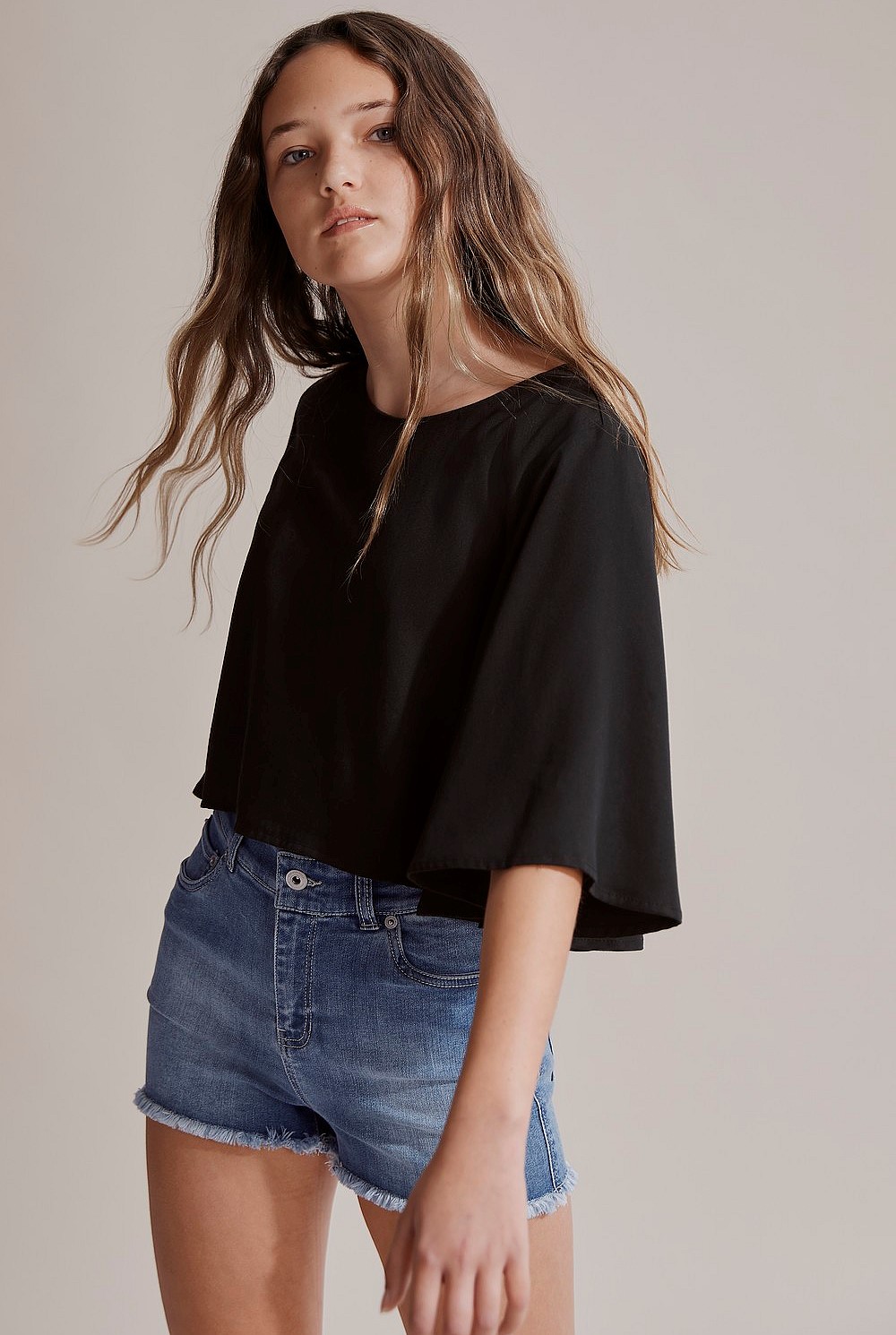 Teen Flounce Sleeve Shirt