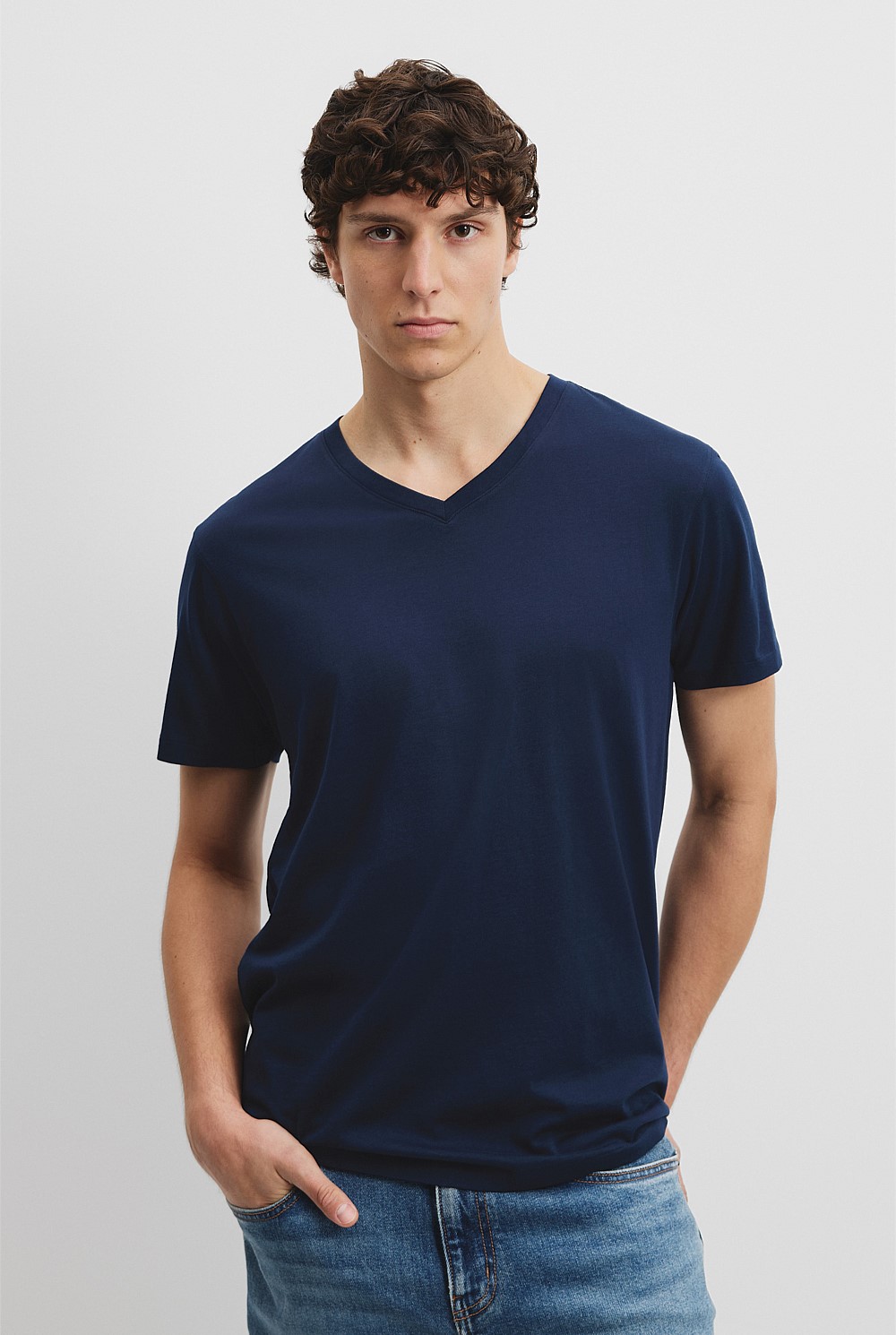 Pima Cotton V-Neck T-Shirt