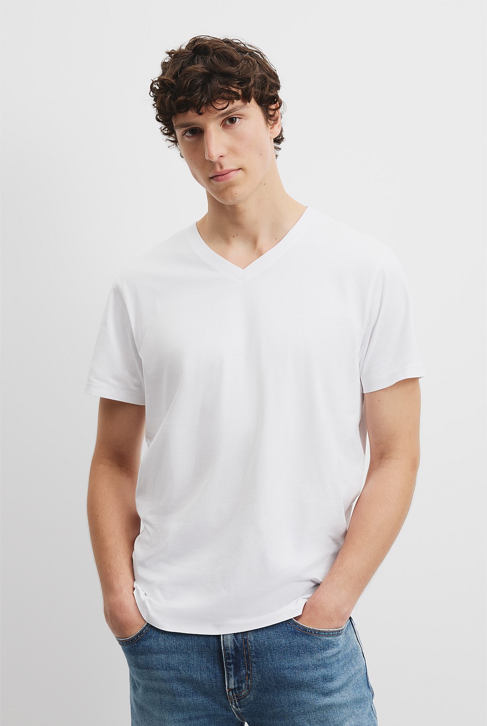 Pima Cotton V-Neck T-Shirt