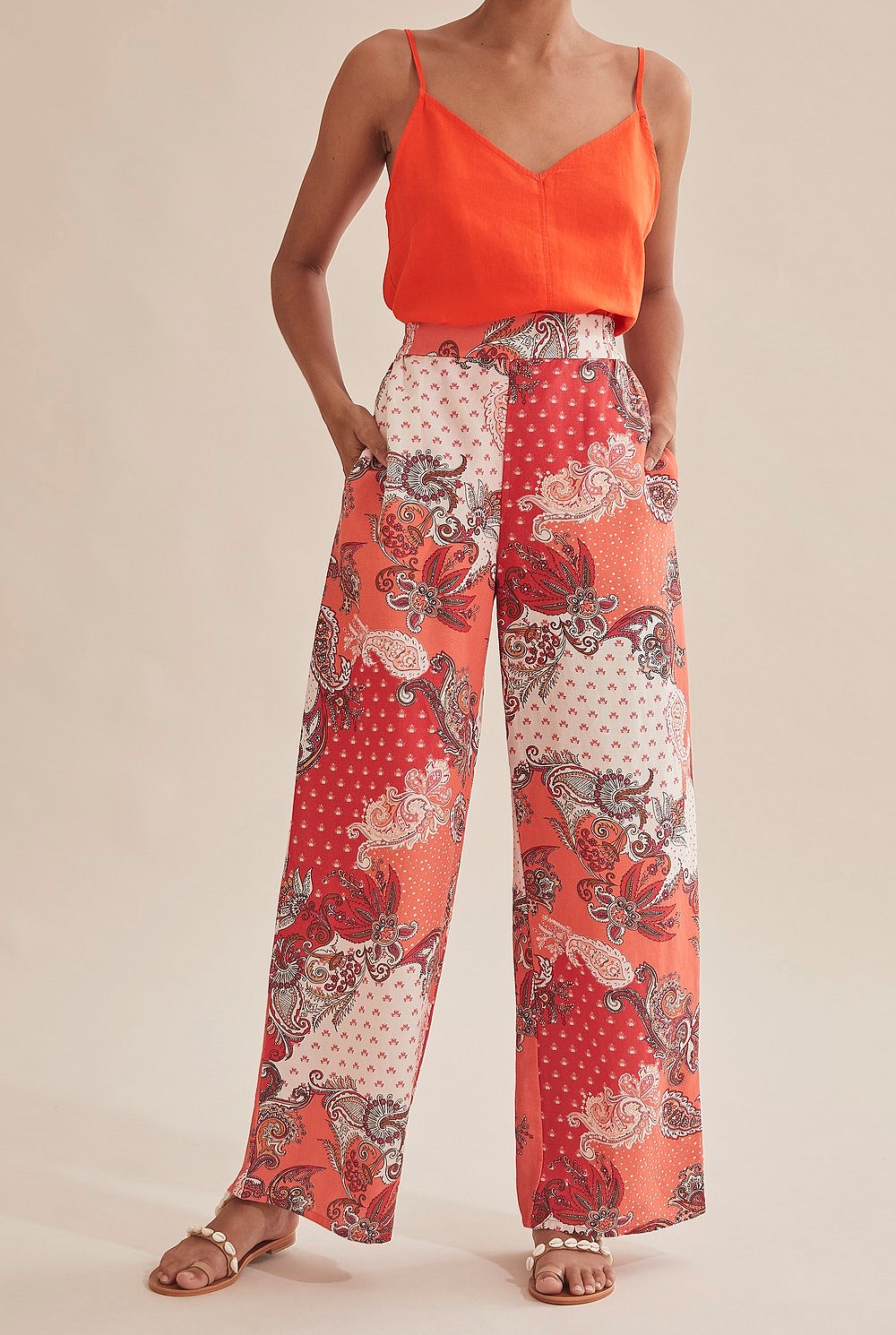 Print Wide Leg Pant