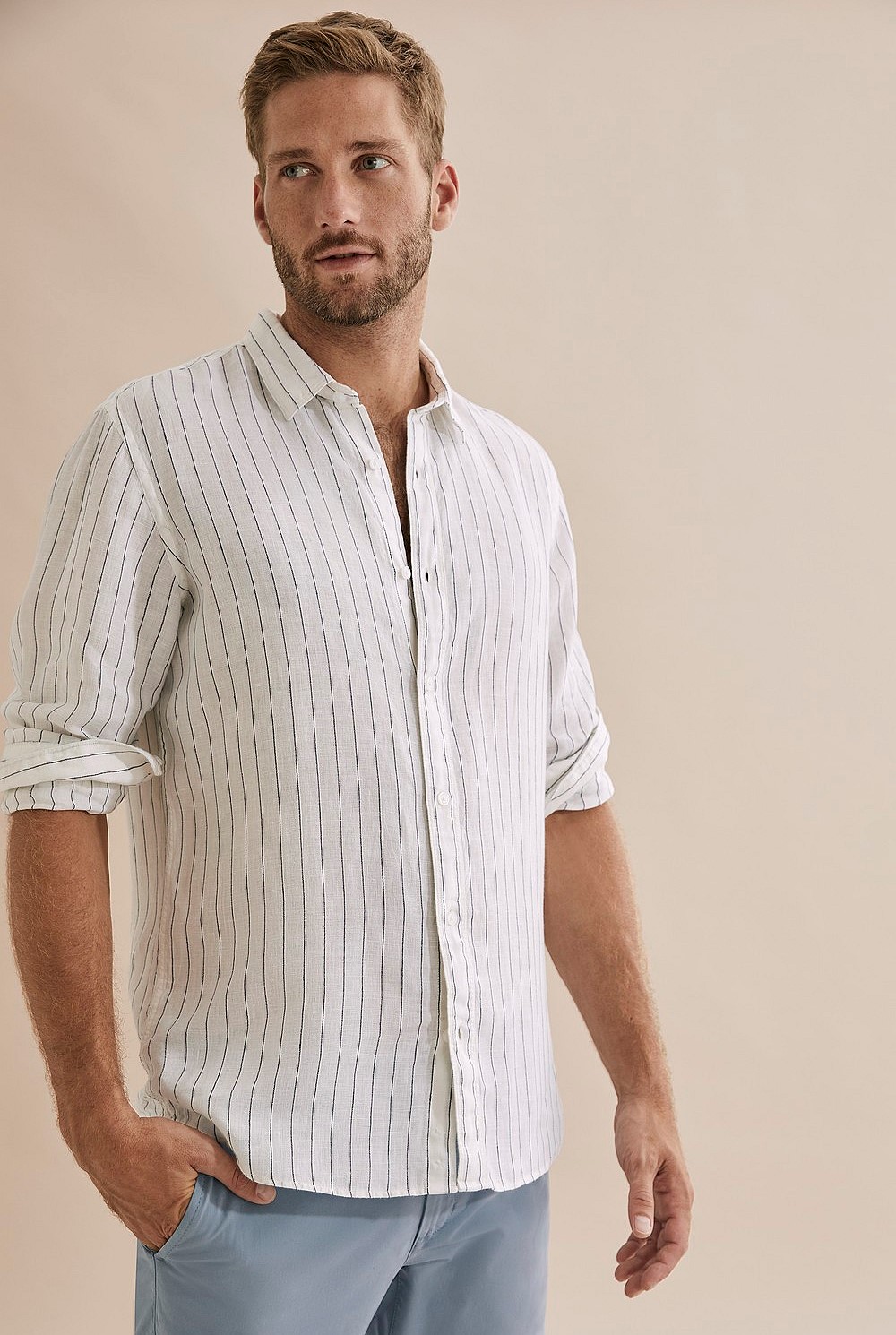 Irish Linen Stripe Shirt