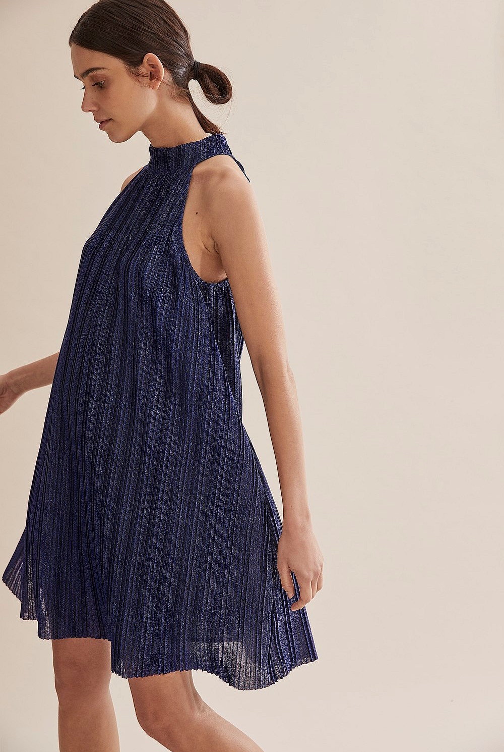 Pleat Mini Dress