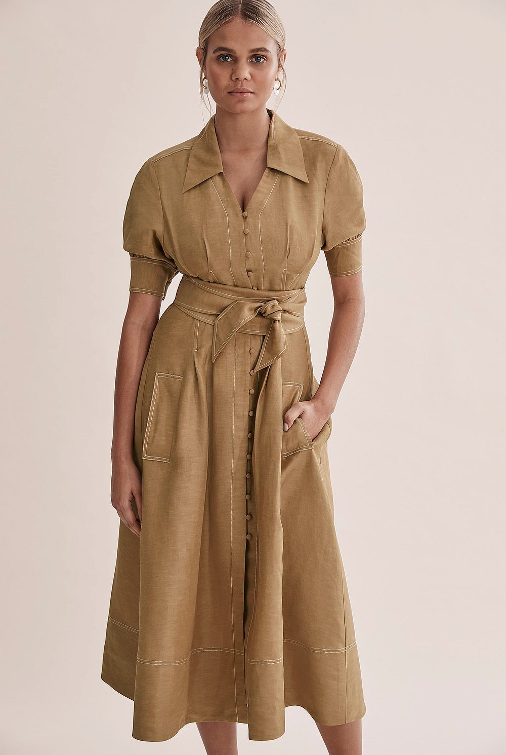 Contrast Stitch Dress
