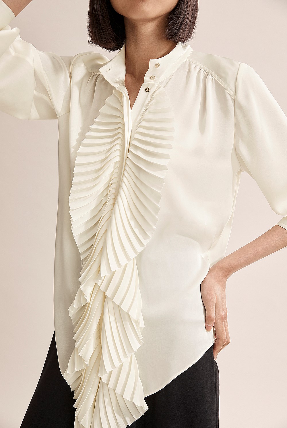 Pleat Bib Shirt