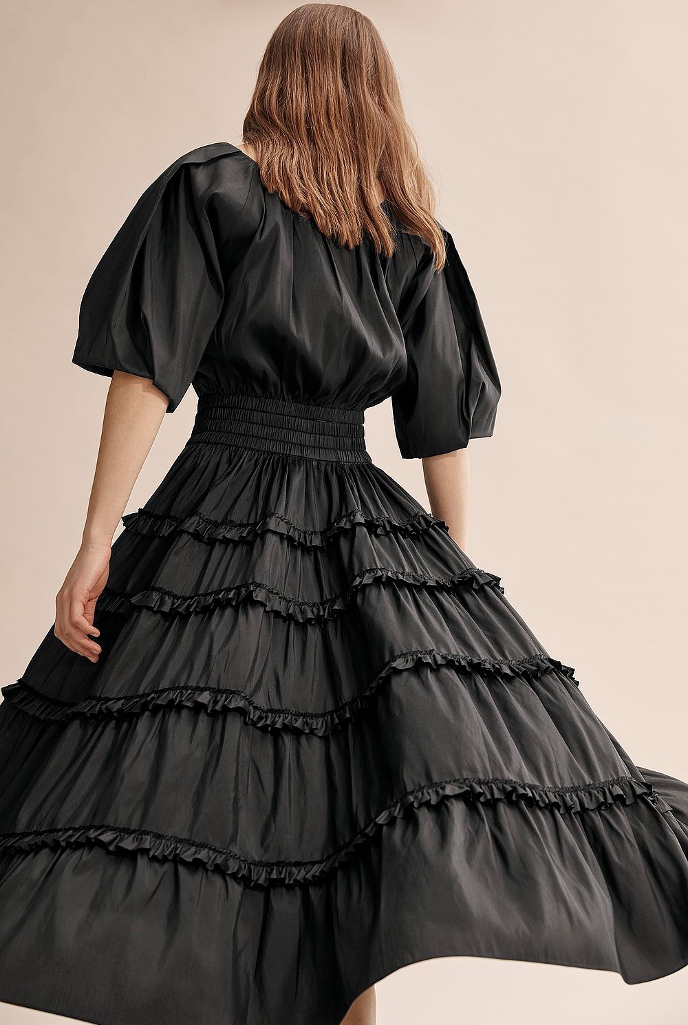 Silk Tiered Skirt