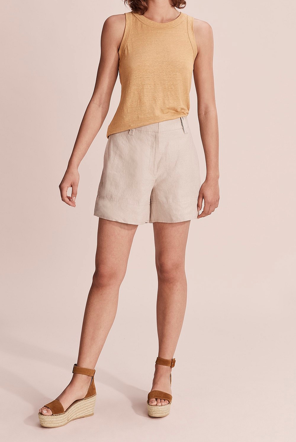 Organically Grown French Linen Wide Leg Short