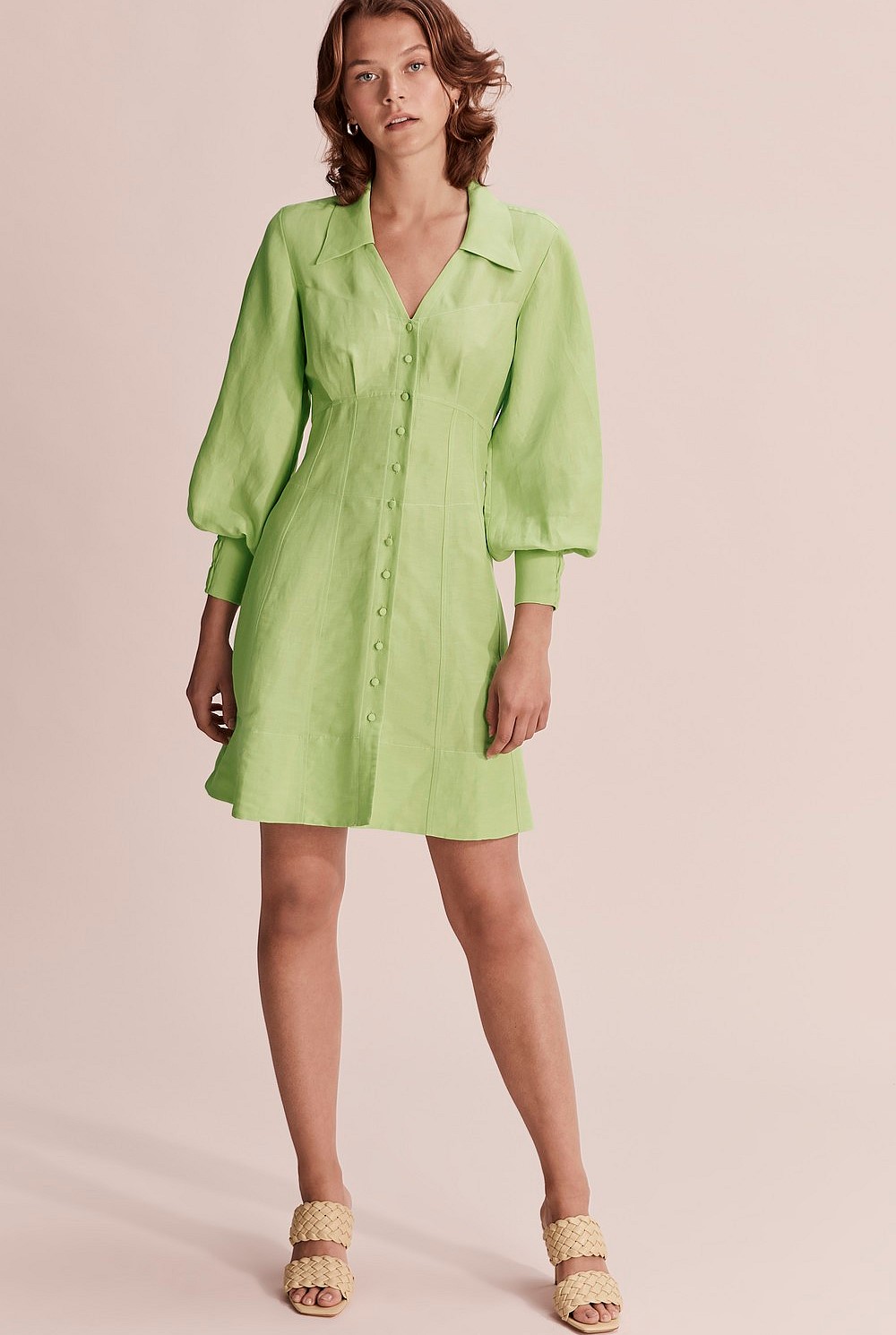 Button Through Mini Dress