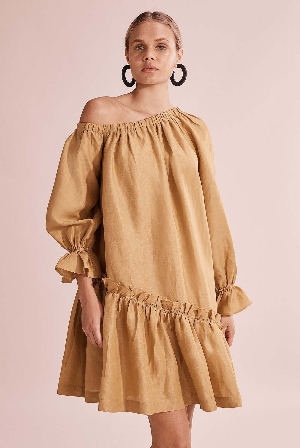 Frill Asymmetric Dress