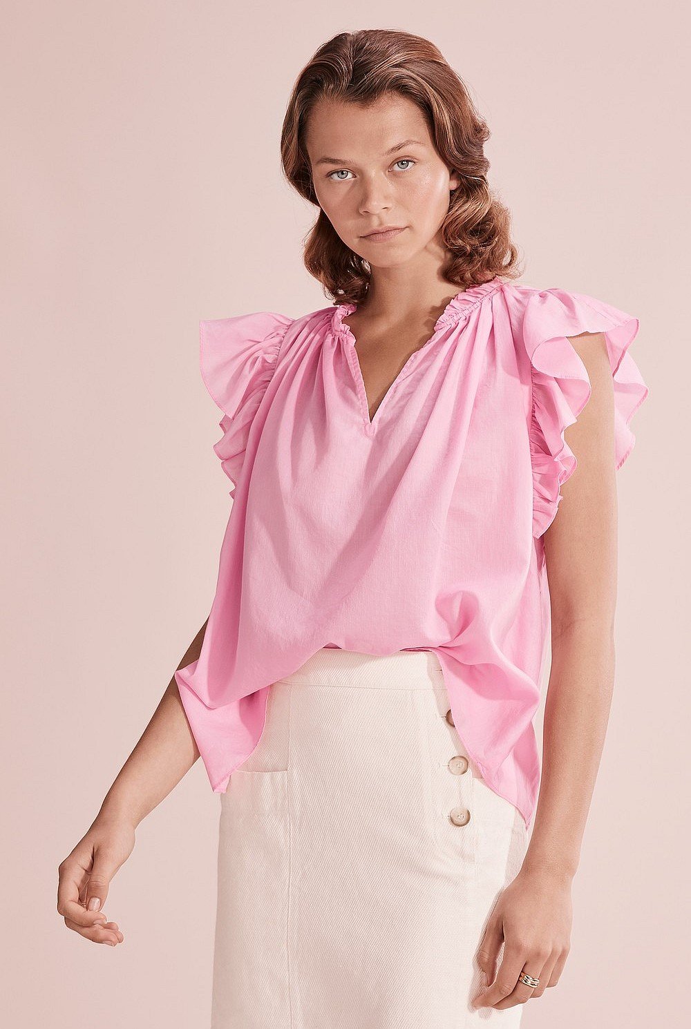 Ruffle Neck Blouse