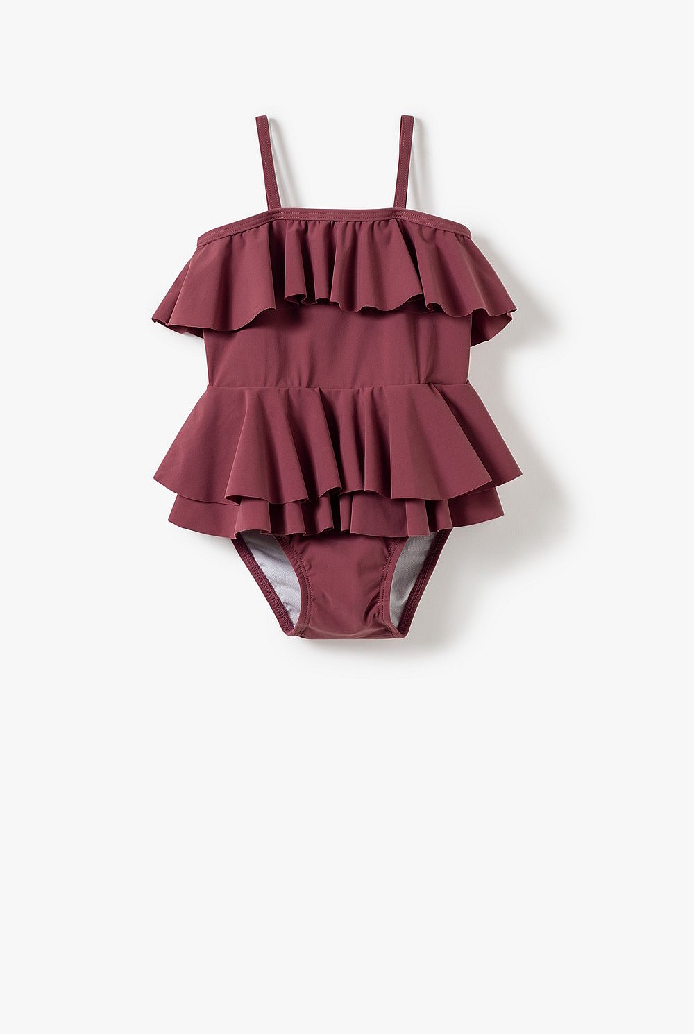 Recycled Nylon Double Frill Bather