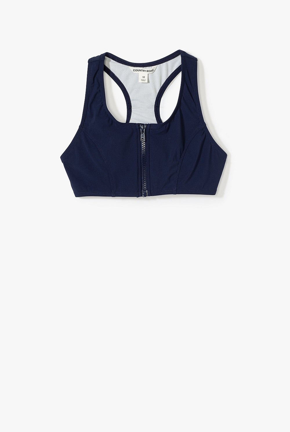 Teen Nylon Zip Bikini Top