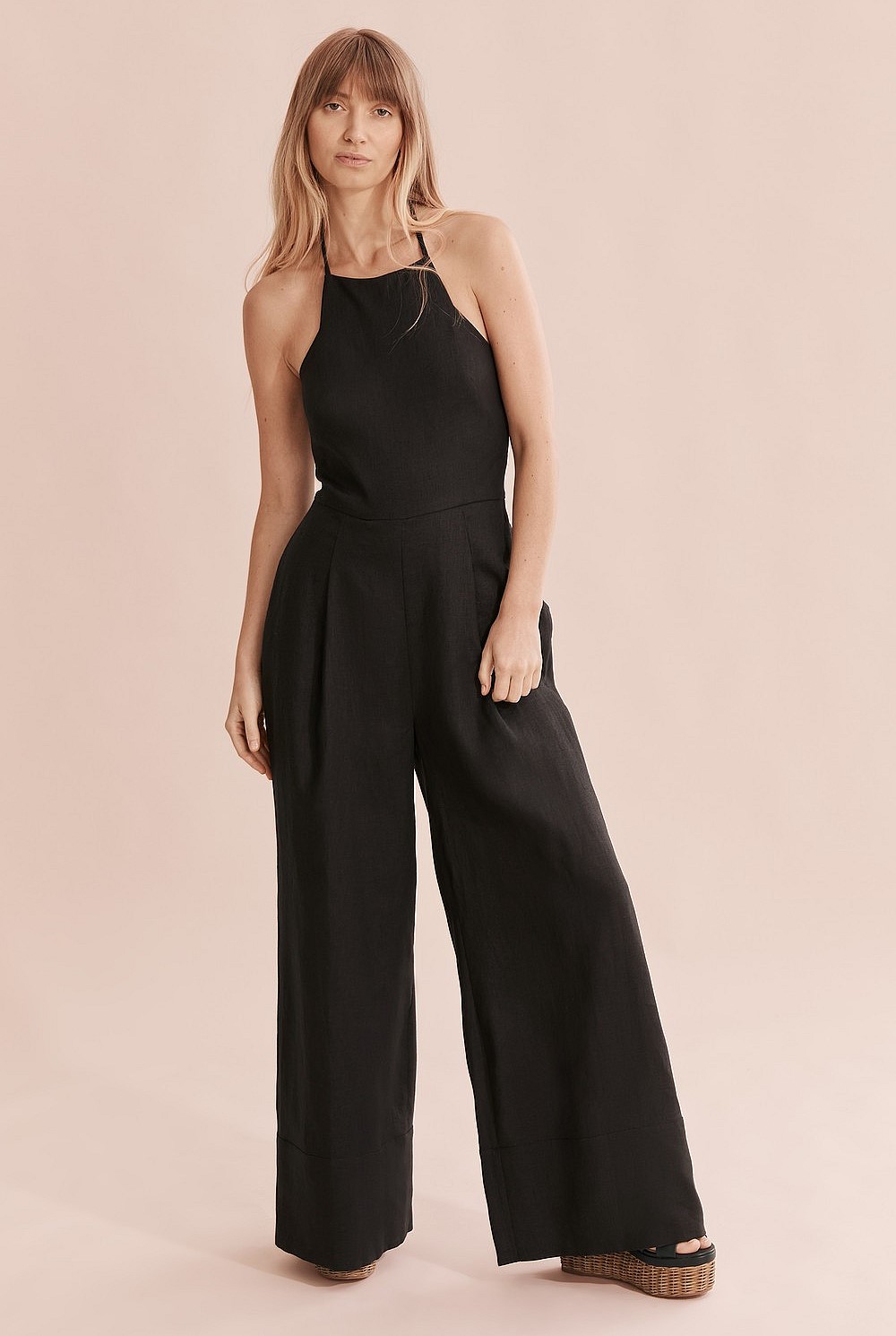 Organically Grown Linen Halter Jumpsuit