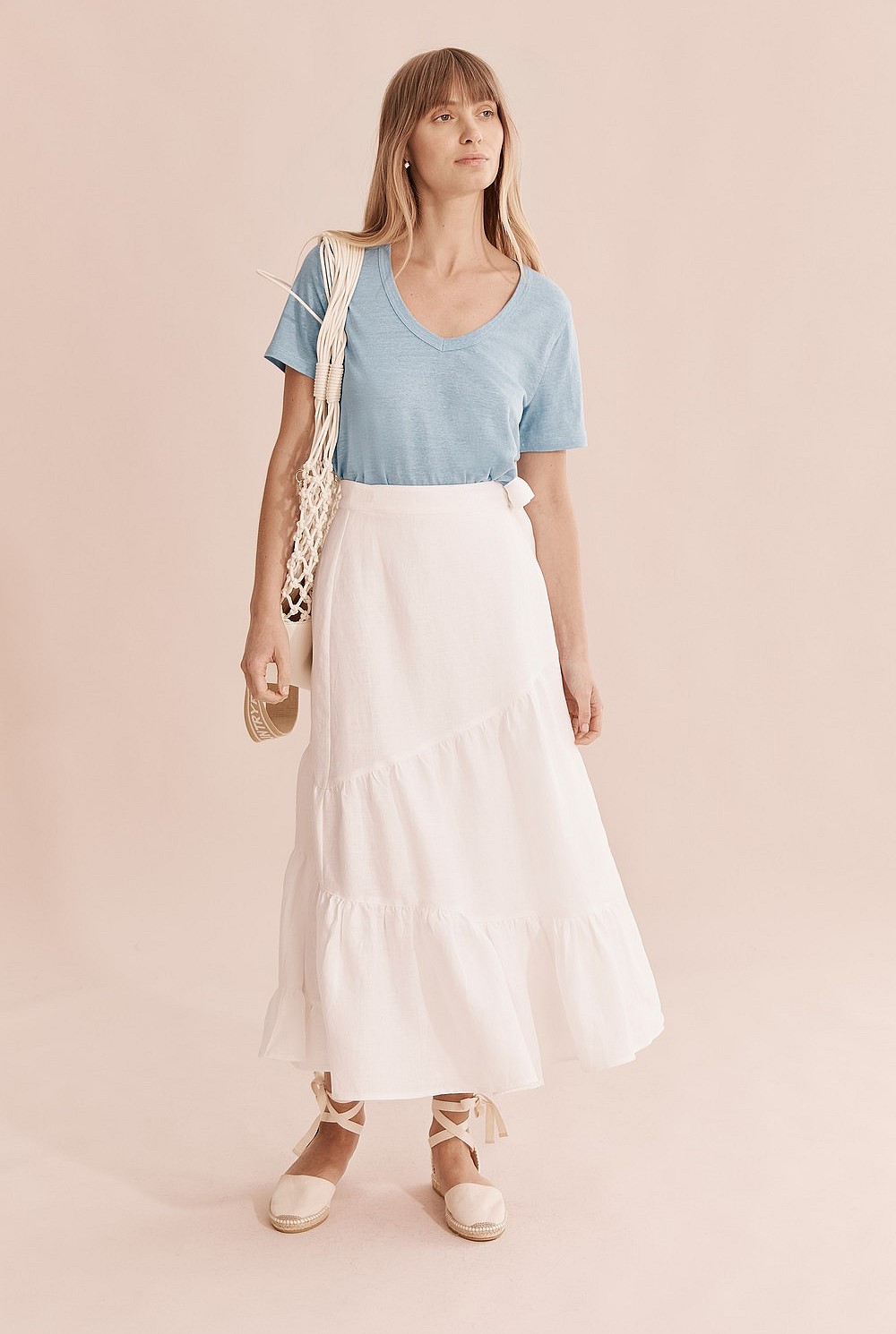 Linen Wrap Skirt
