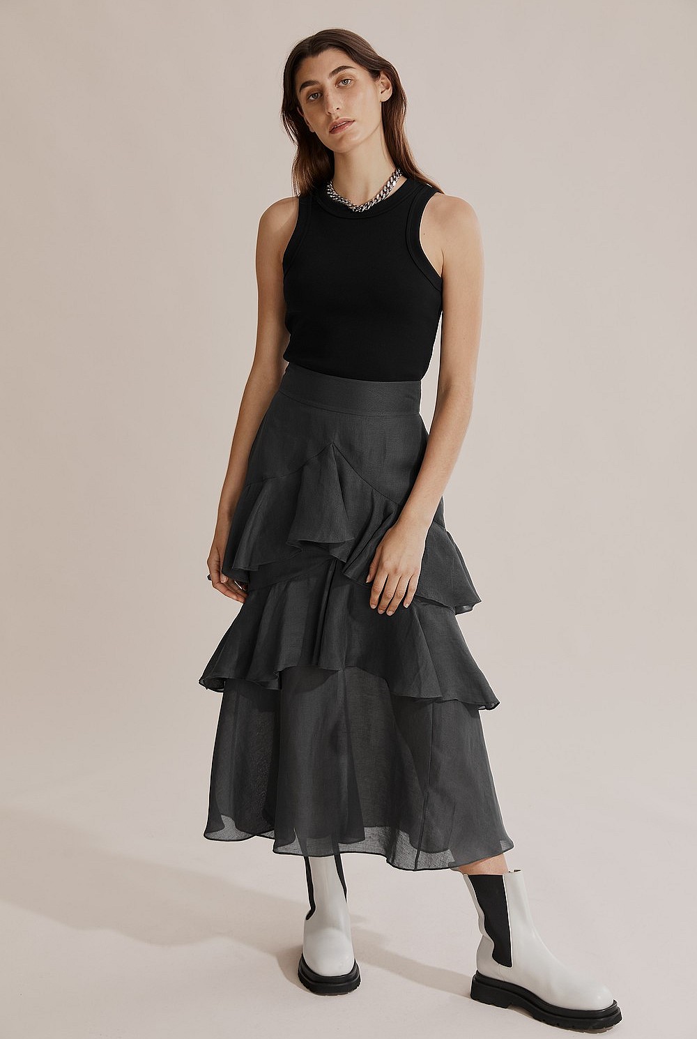Ruffle Detail Skirt