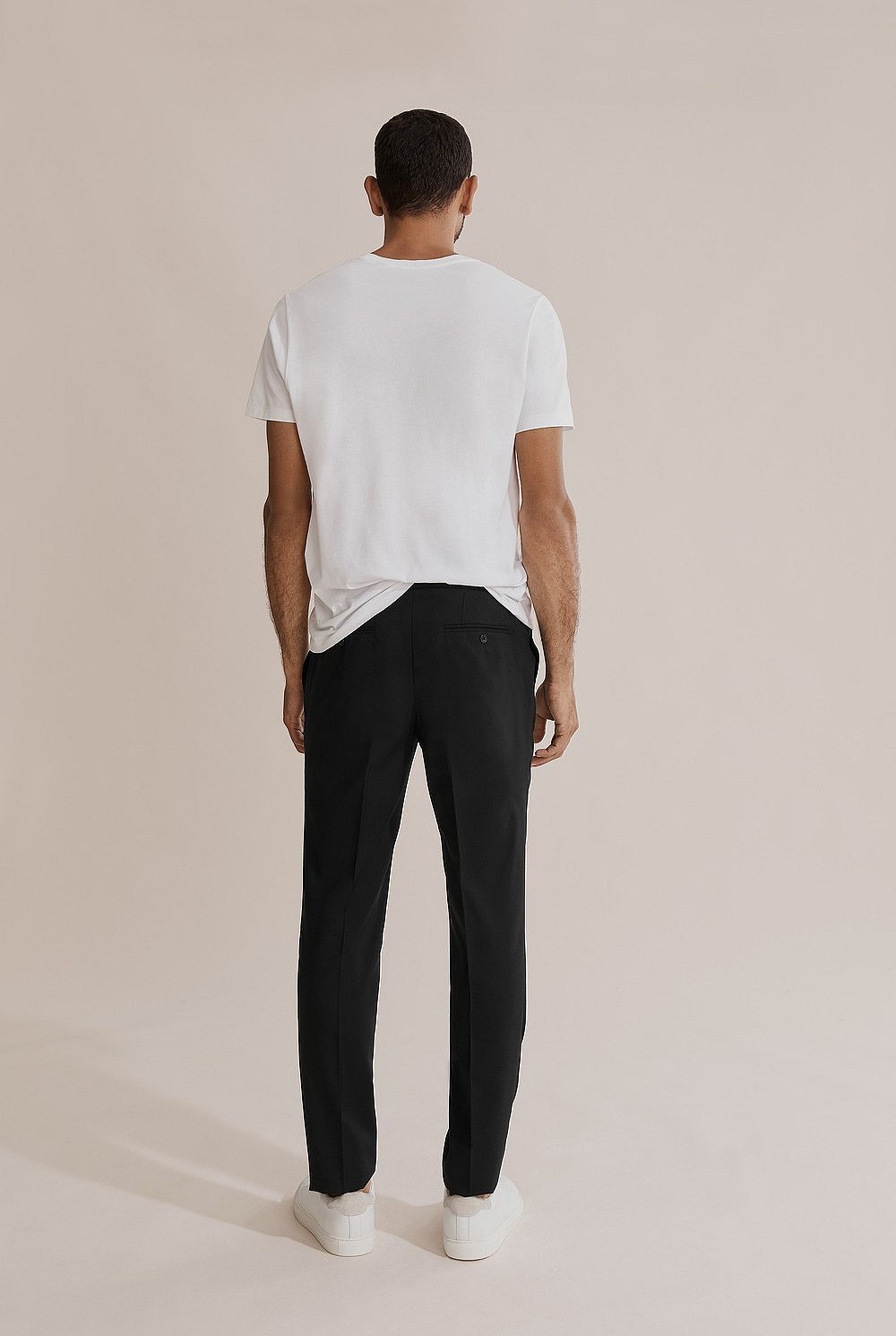Black Washable Wool Drawcord Pant - The Office Edit | Country Road