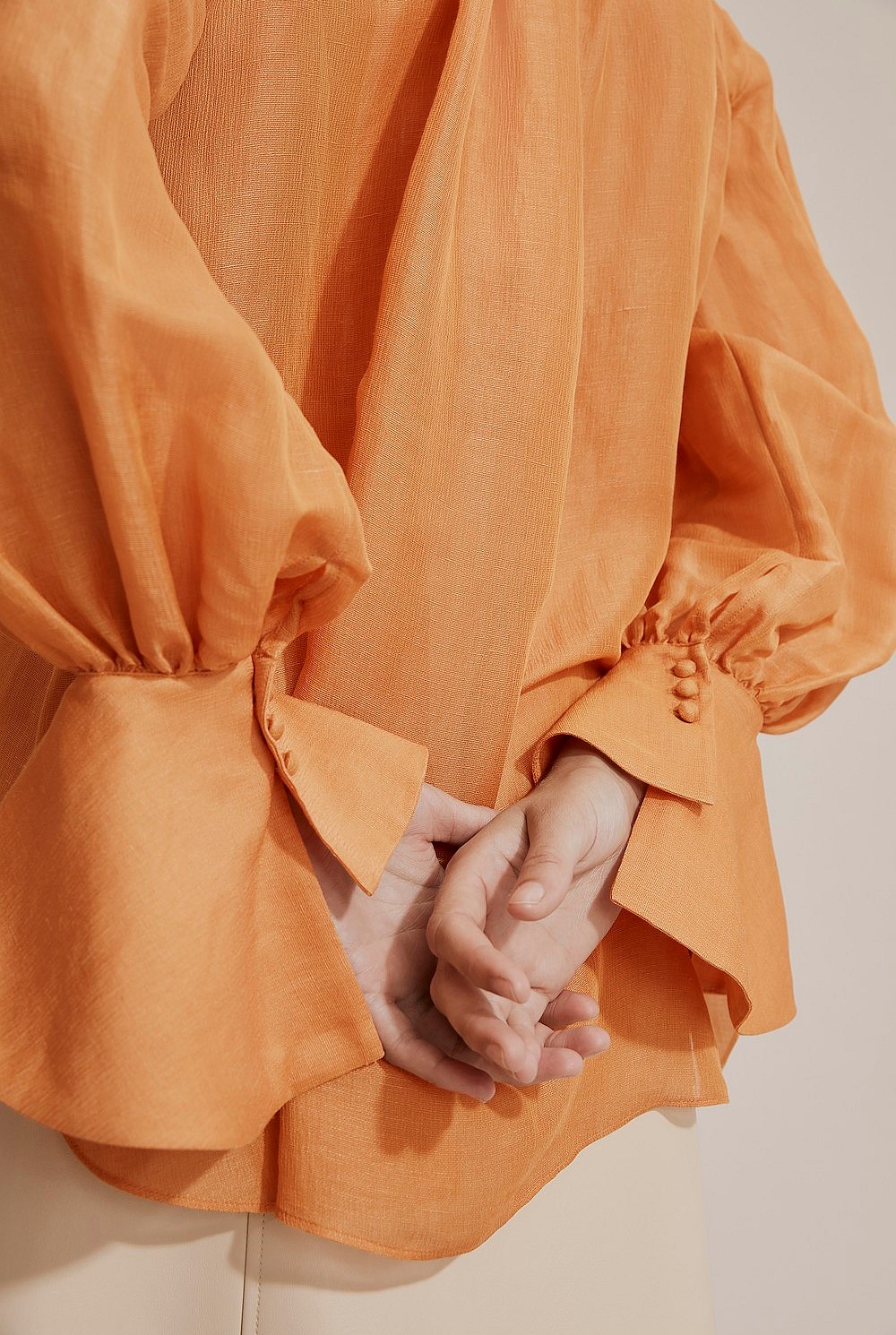 Ruffle Placket Blouse