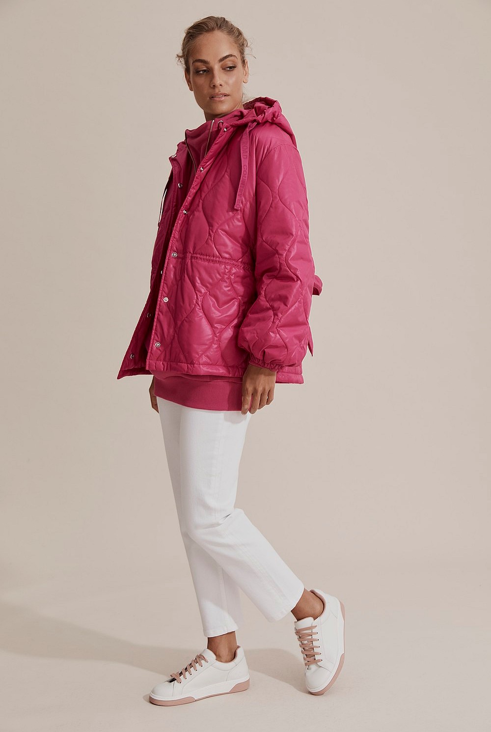 Recycled Polyester Puff Sleeve Spray Jacket