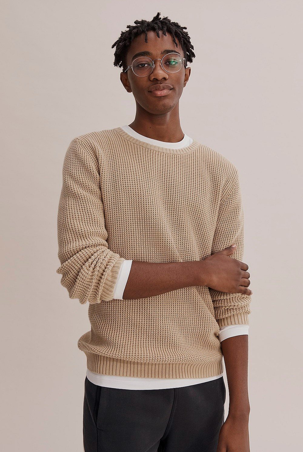 Teen Waffle Knit