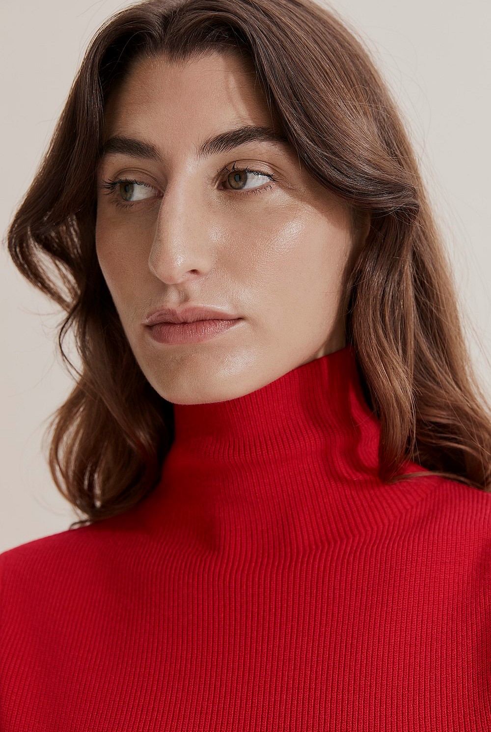 Cut Out Shoulder Knit Dress
