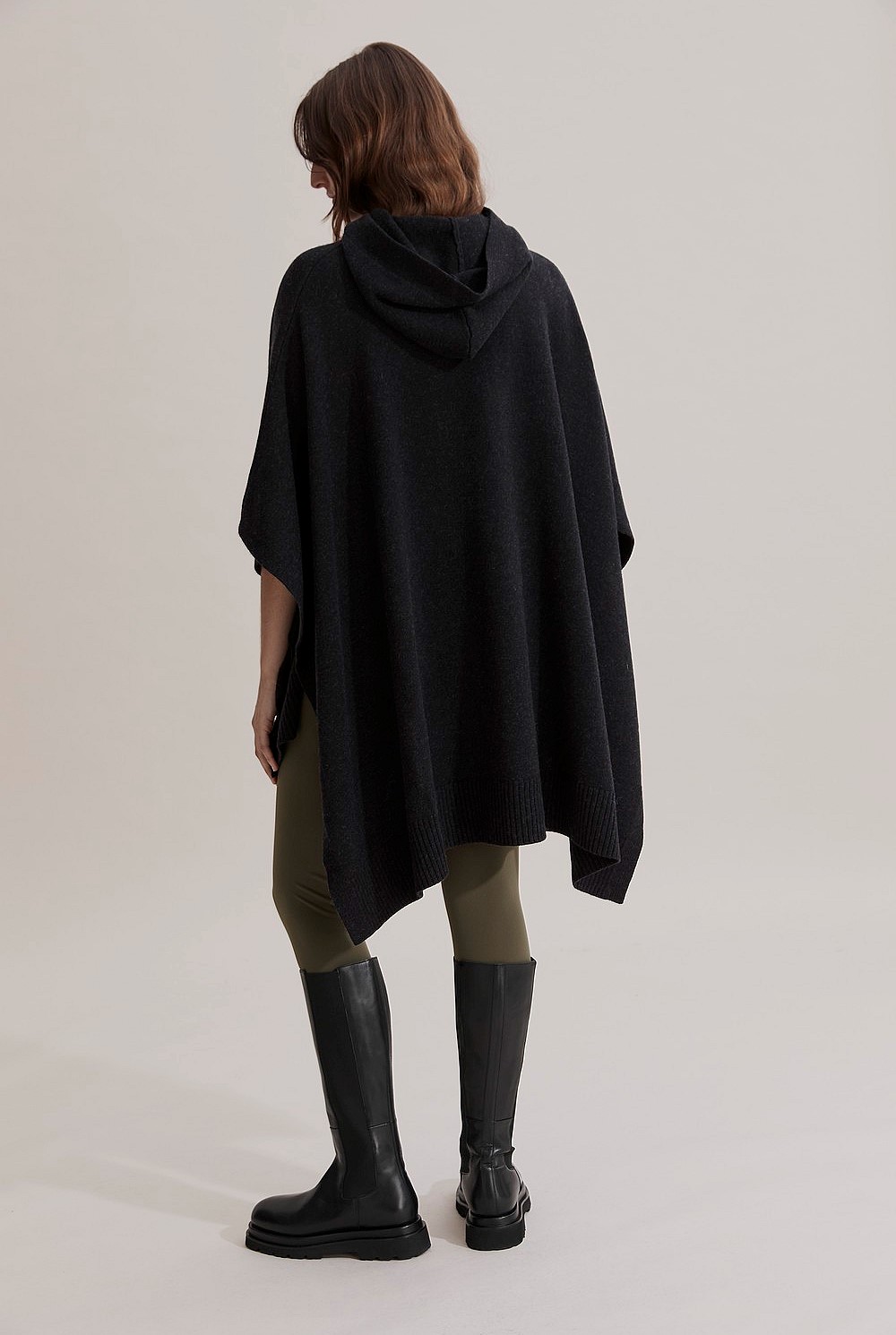 Knit Hooded Poncho