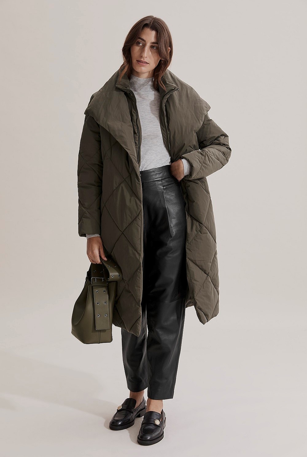 Polyester Wrap Longline Puffer