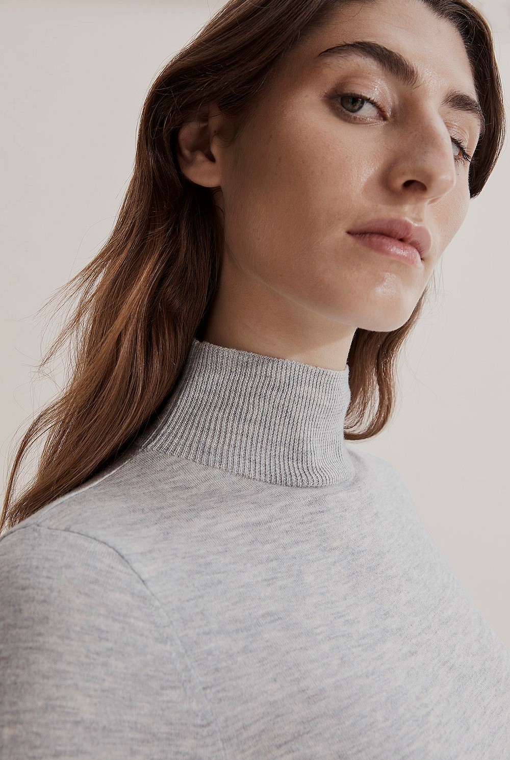 Merino Wool Silk Long Sleeve Knit