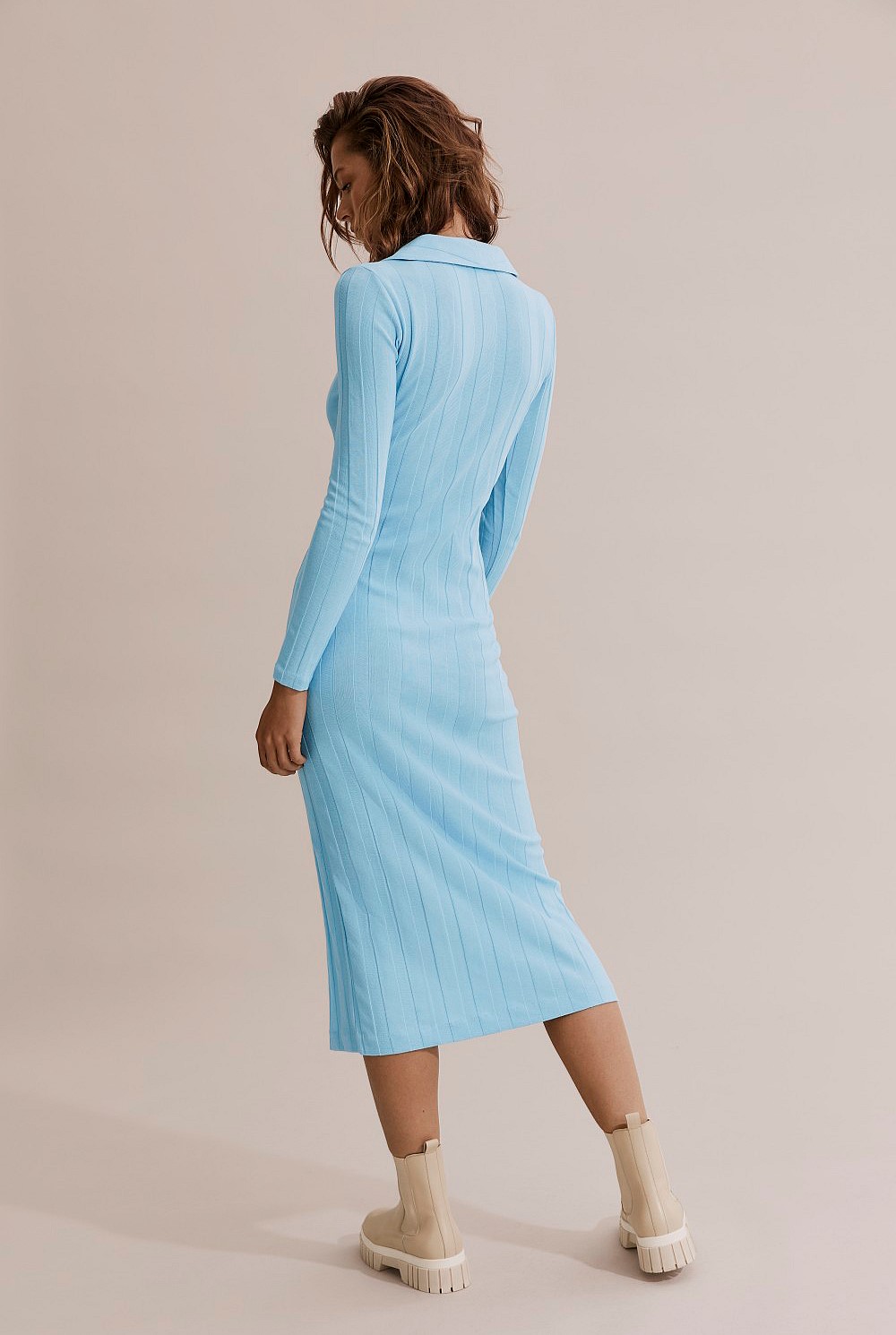 Collared Rib Dress