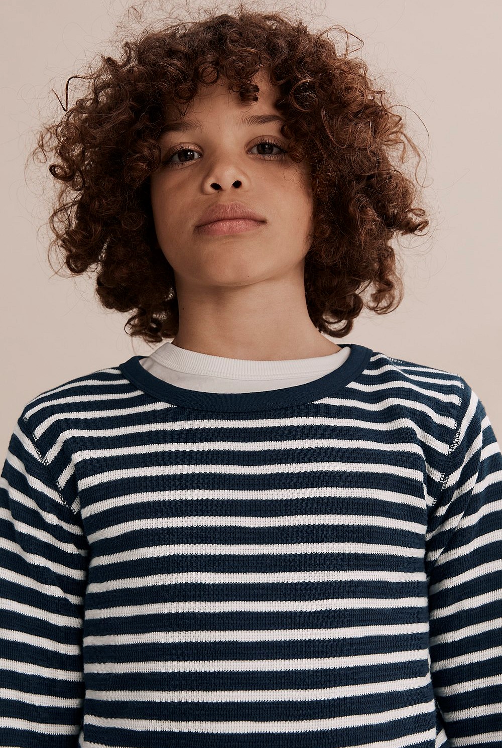 Cotton Slub Texture Crew T-Shirt