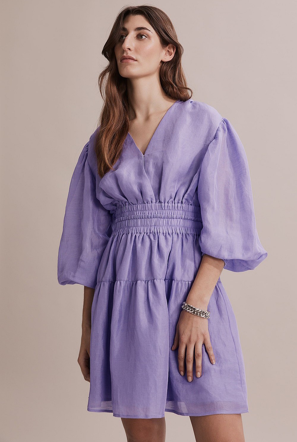 Gathered Detail Mini Dress