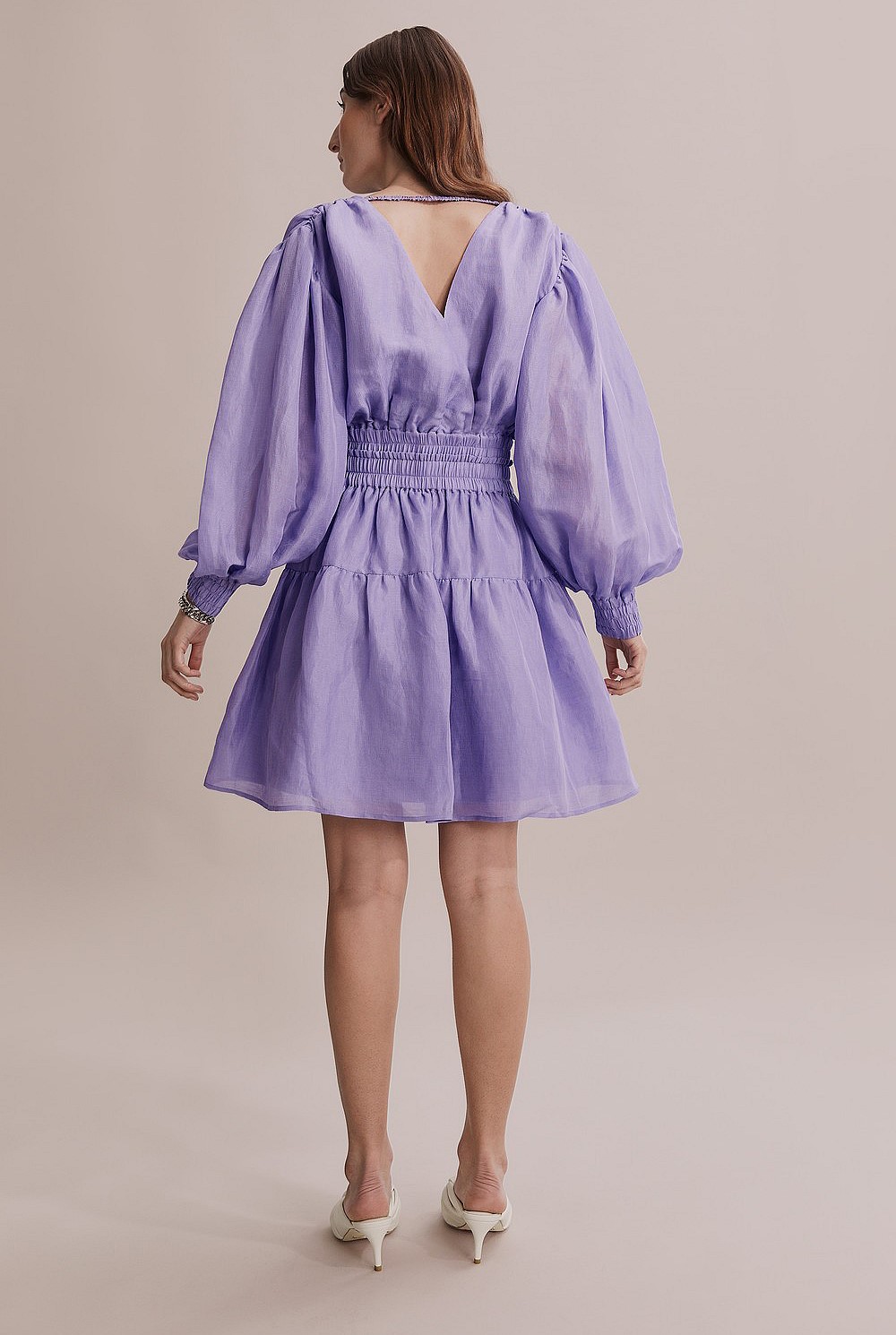 Gathered Detail Mini Dress