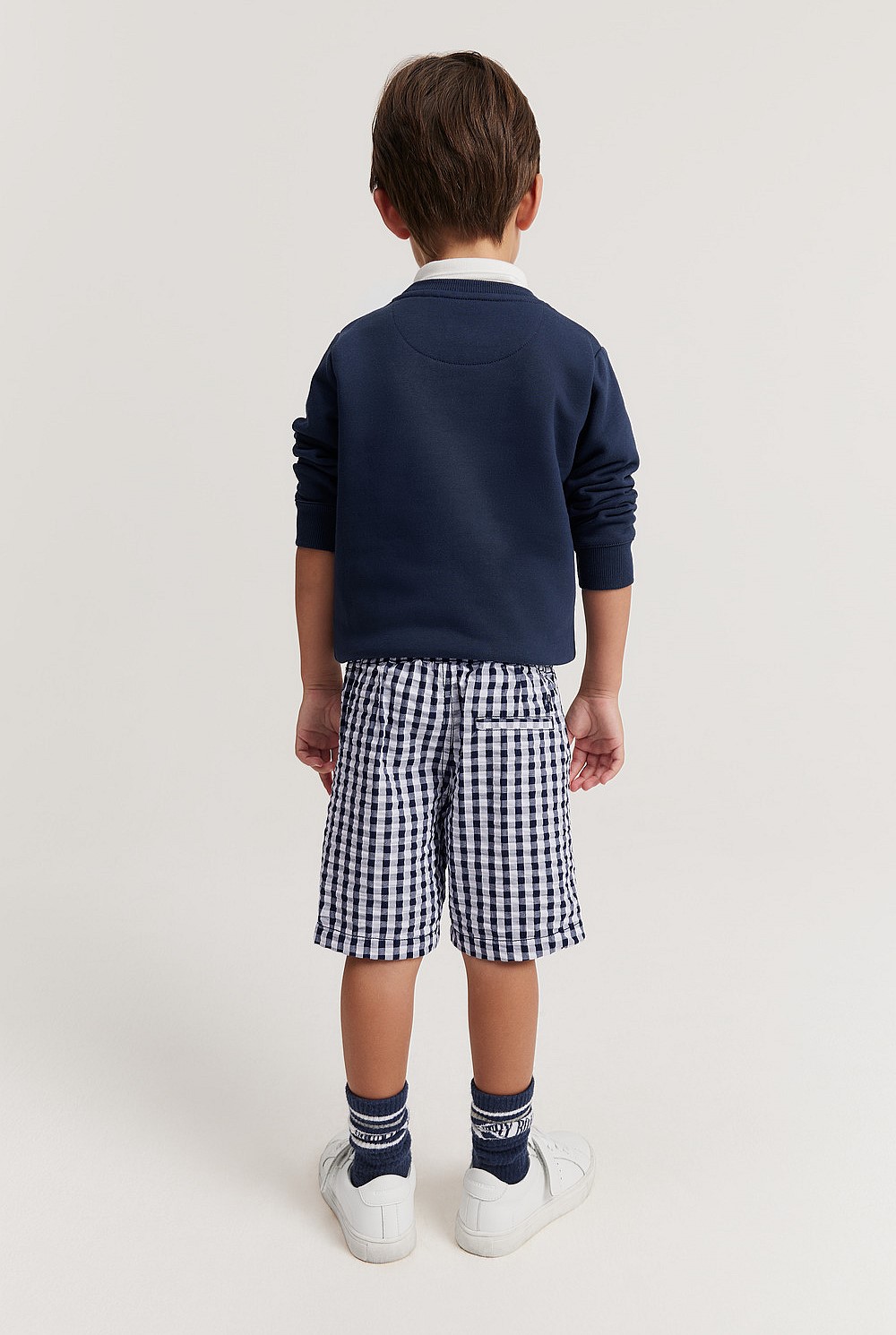 Organically Grown Cotton Blend Gingham Short