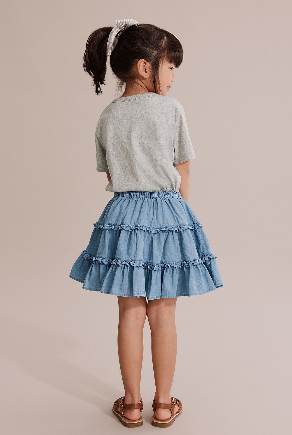 Chambray Tier Skirt