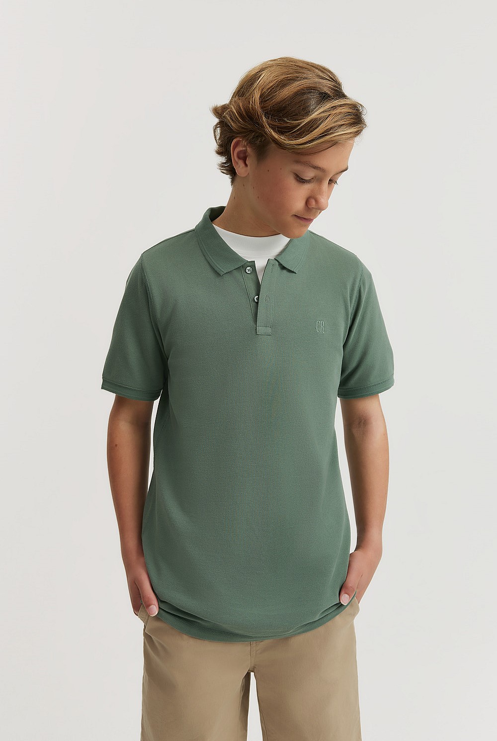 Teen Recycled Cotton Blend Polo Shirt