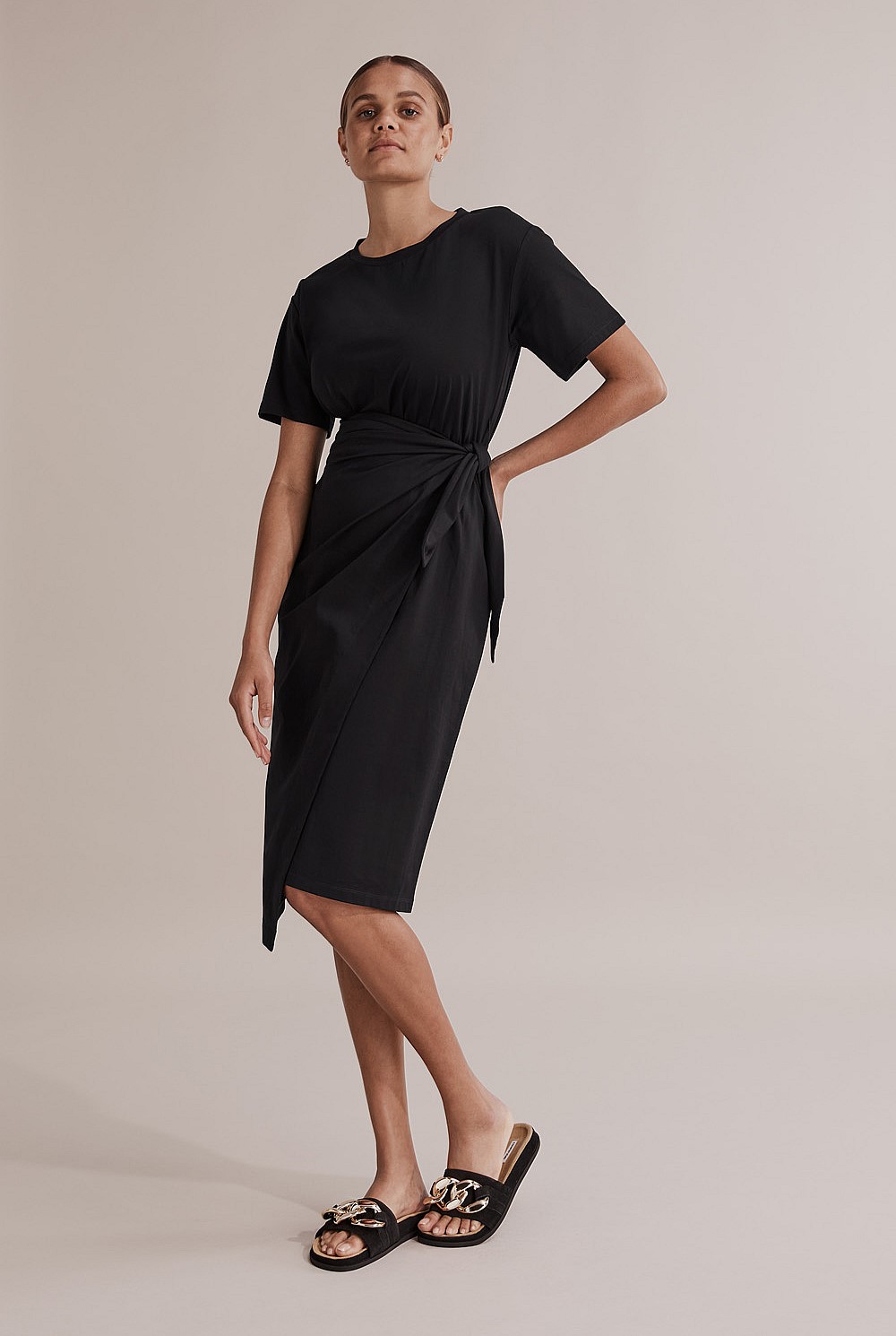 Wrap Front T-Shirt Dress