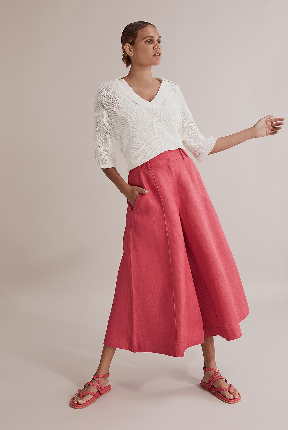 Organically Grown French Linen Culotte