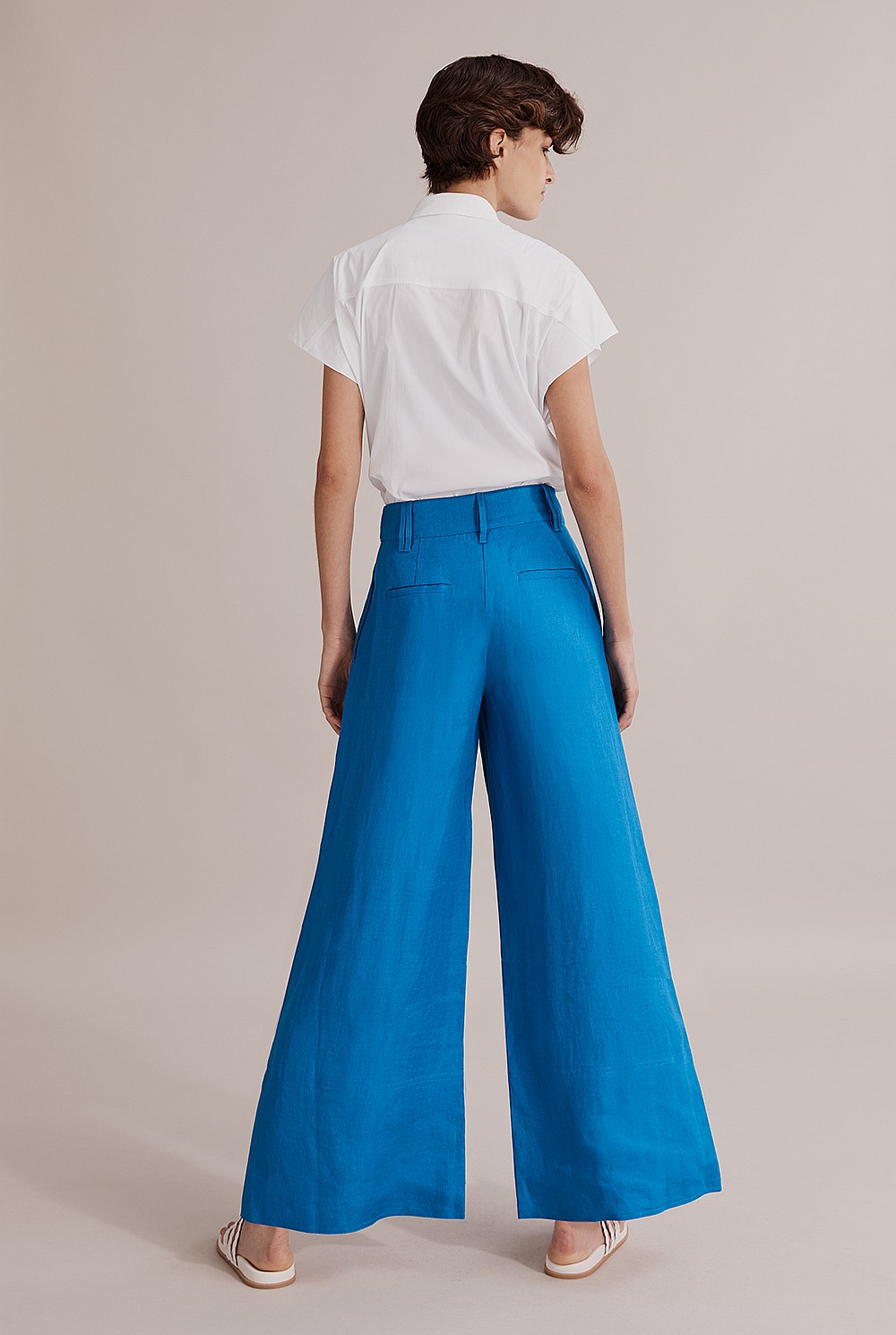 Organically Grown French Linen Wide Leg Pant