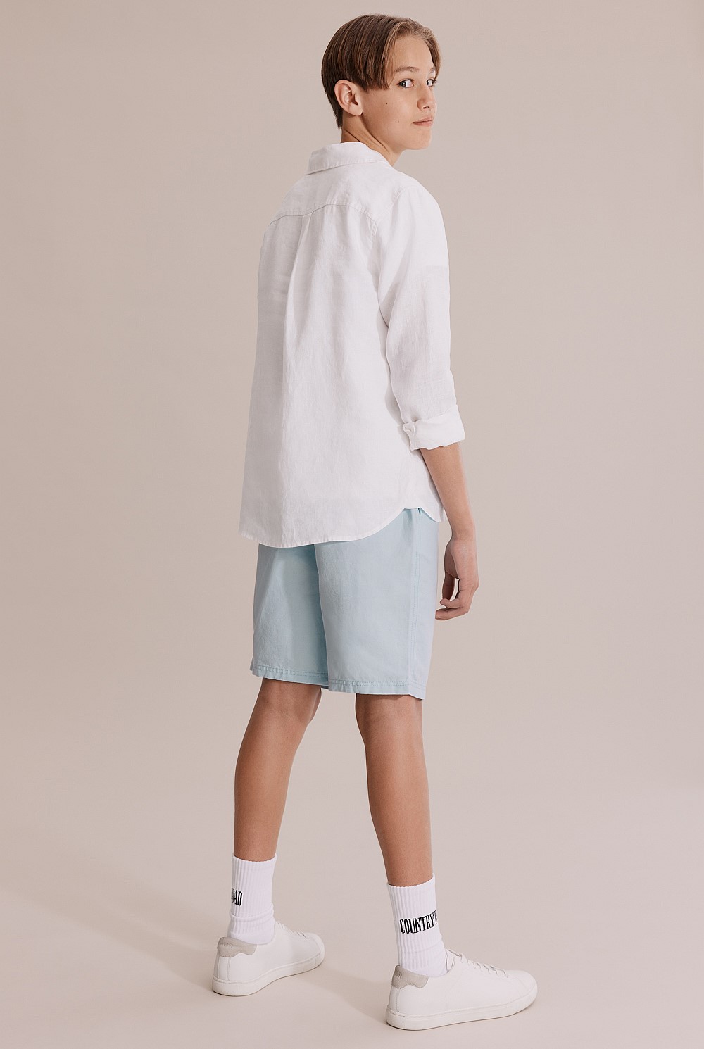 Teen Drawcord Linen Short