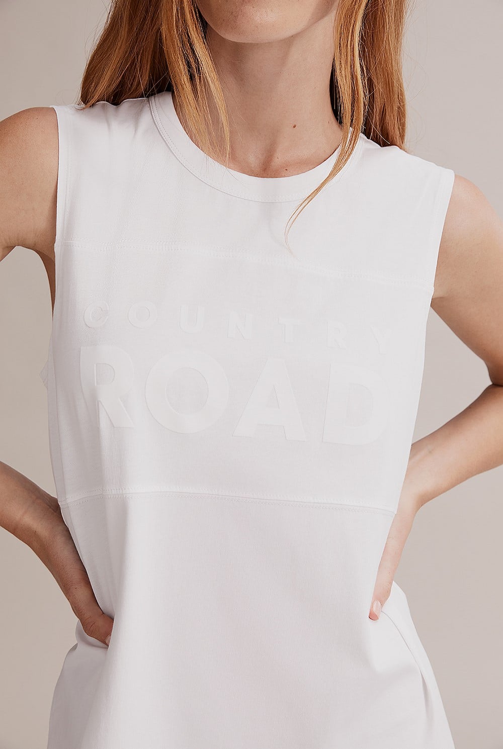 Cotton Modern Logo Tank Dress