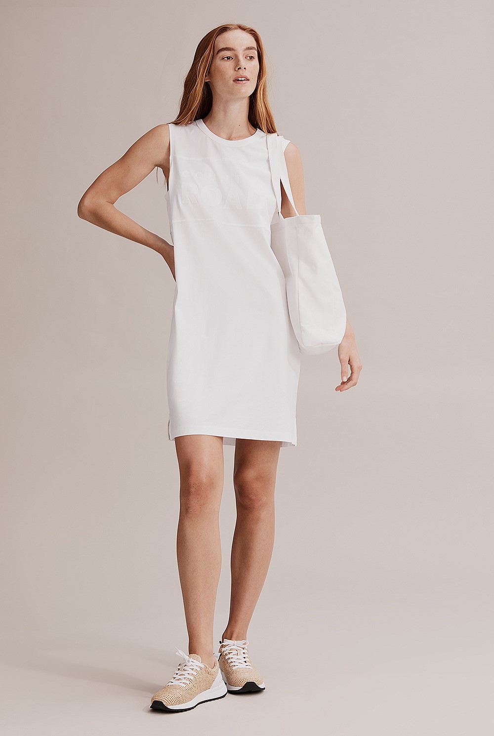 Cotton Modern Logo Tank Dress