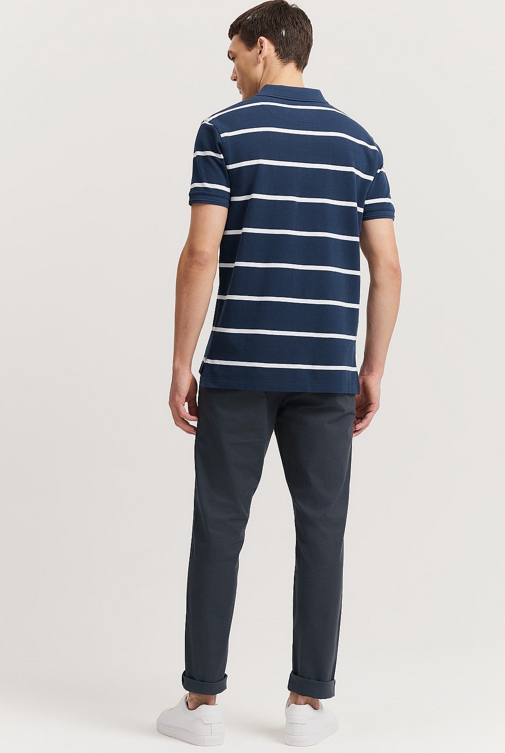 Stripe Pique Polo