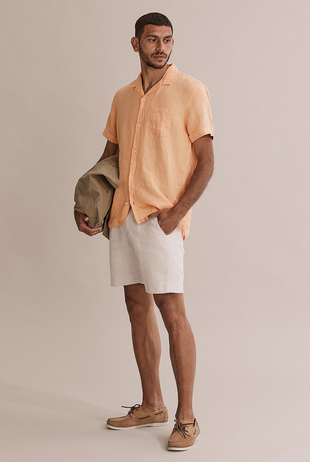 Regular Fit Organically Grown Revere Linen Shirt