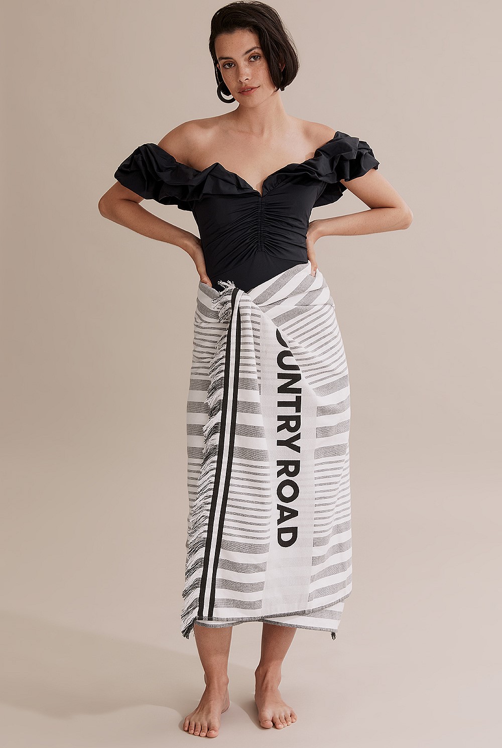 Recycled Nylon Swim Ruffle One Piece