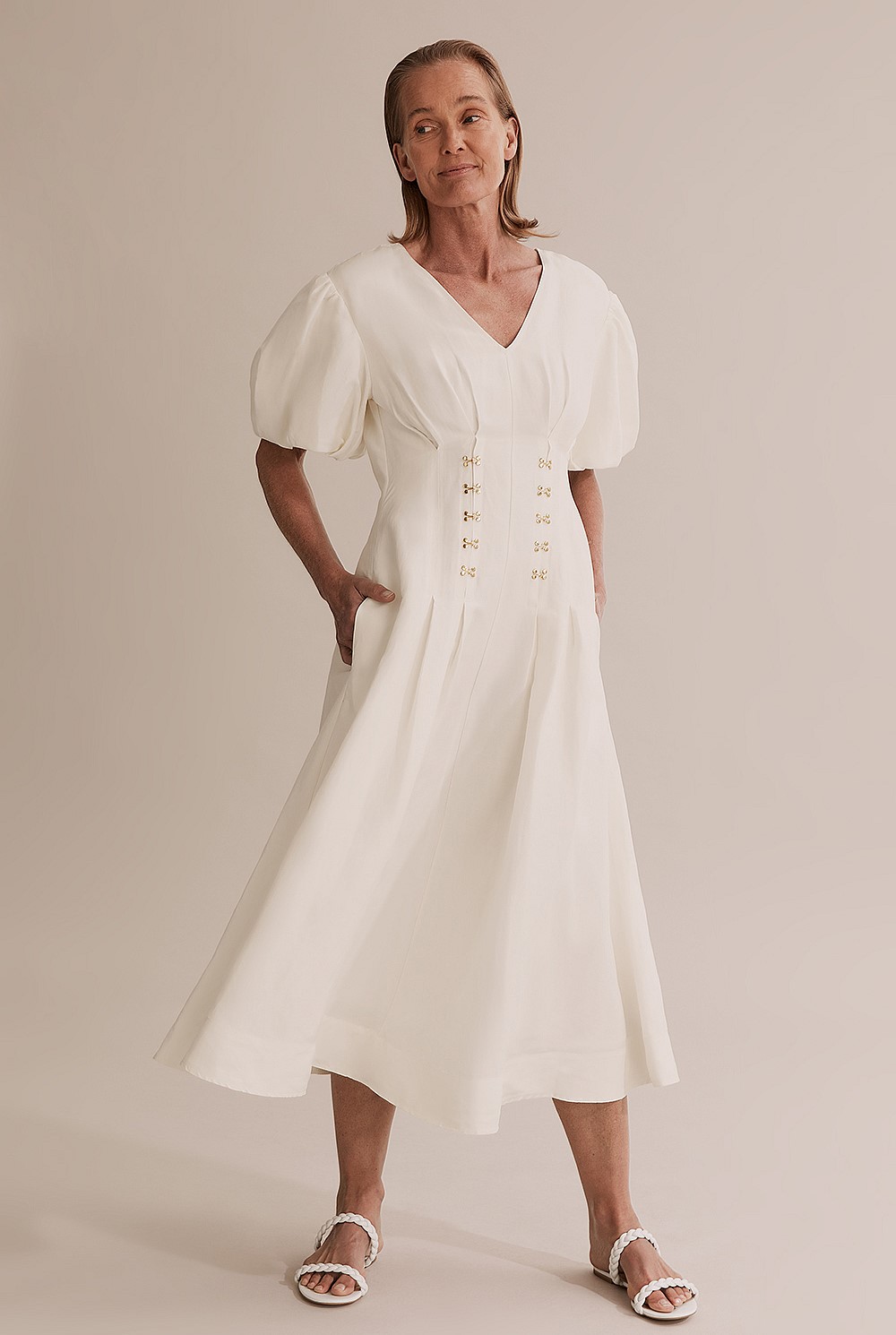 Cinched Midi Dress