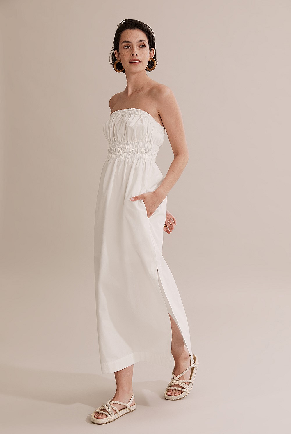 Ruched Bandeau Dress